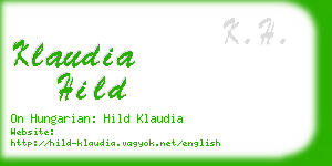 klaudia hild business card